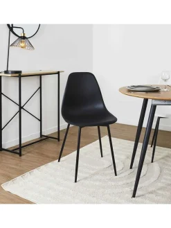 Esszimmerstuhl ''Gustav'' in Schwarz - (B)50,7 x (H)84,8 x (T)45,5 cm