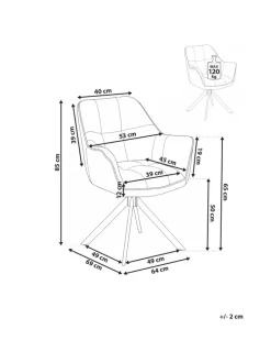 Esszimmerstuhl HAYDEN in Grün/Braun - (W) 64 x (H) 85 x (L) 69 cm