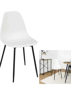 Esszimmerstuhl in Weiß - (B)50,7 x (H)84,8 x (T)45,5 cm