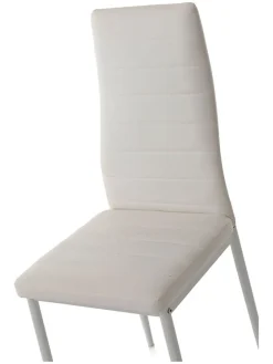 Esszimmerstuhl in Weiß - (B)41 x (H)95 x (T)39 cm