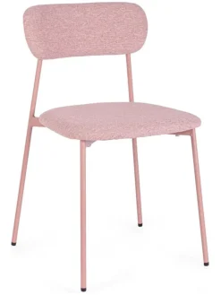 Esszimmerstuhl ''Inka'' in Rosa - (B)45 x (H)78 x (T)49 cm