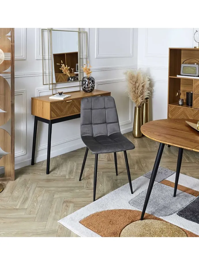 Esszimmerstuhl ''Mateo'' in Grau - (B)45 x (H)88 x (T)52 cm