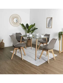 Esszimmerstuhl "Scandinave" in Taupe - (B)46 x (H)86,5 x (T)52 cm