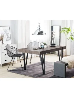 Esszimmertisch ADENA in Braun/Schwarz - (W) 90 x (H) 75 x (L) 150 cm