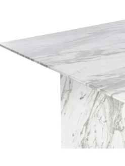 Esszimmertisch CALCIO in Weiß/Schwarz/Gold - (W) 100 x (H) 77 x (L) 200 cm