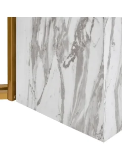 Esszimmertisch CALCIO in Weiß/Schwarz/Gold - (W) 100 x (H) 77 x (L) 200 cm