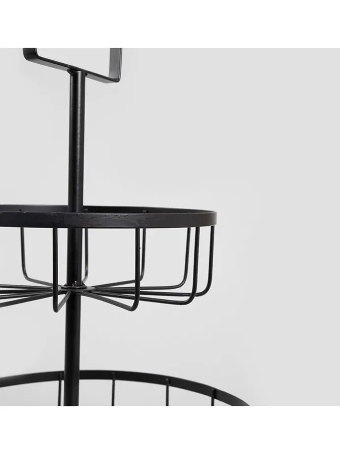 Etagere ''Gecko'' in Schwarz - (H)40,5 x Ø 30 cm