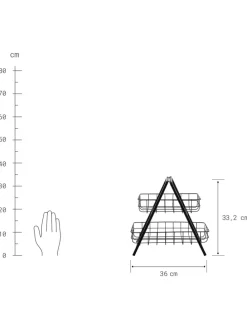 Etagere GRID in Schwarz