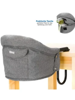 Faltbarer Tischsitz inkl. Tasche - Melange in grau