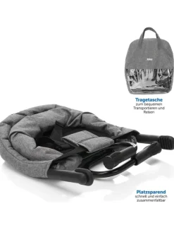 Faltbarer Tischsitz inkl. Tasche - Melange in grau