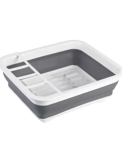 Faltbares Abtropfgestell in Grau/ Weiß - (B)36,5 x (H)13 x (T)31 cm