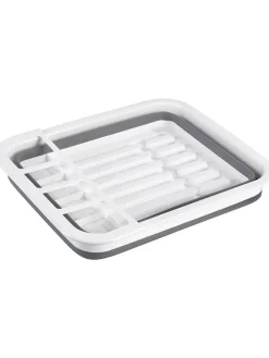 Faltbares Abtropfgestell in Grau/ Weiß - (B)36,5 x (H)13 x (T)31 cm