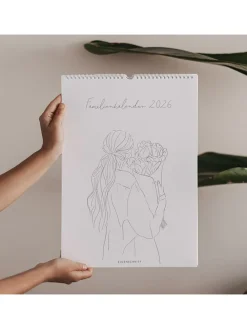 Familienkalender "2026" in Weiß - DIN A3