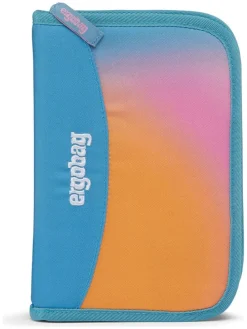Federmäppchen "UrlaubsfieBär" in Hellblau/ Orange - (B)21 x (H)4 x (T)14 cm