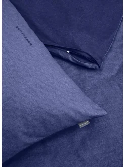 Feinbiber-Bettwäsche-Set in Dunkelblau