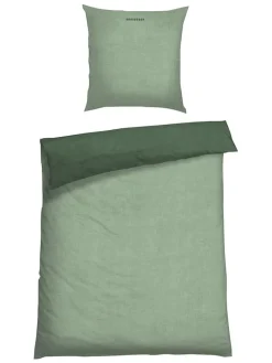 Feinbiber-Bettwäsche-Set in Grün