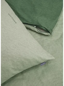 Feinbiber-Bettwäsche-Set in Grün