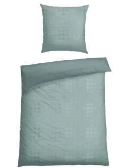 Feinbiber-Bettwäsche-Set "Lucy" in Grün