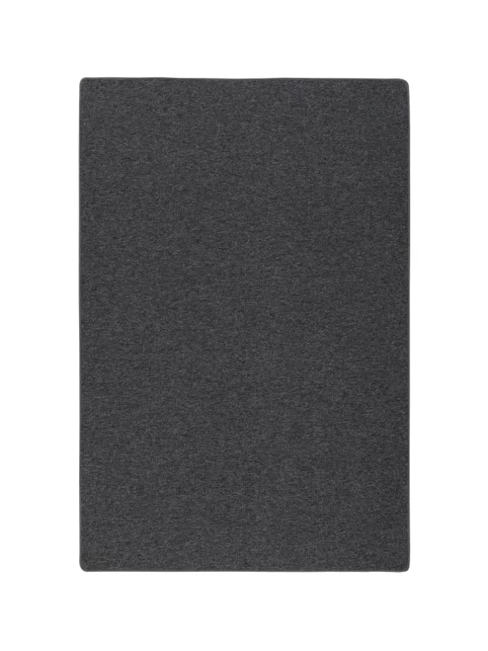 Feinschlingen Velour Teppich Strong in Schwarz Grau