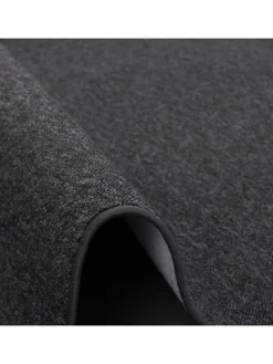 Feinschlingen Velour Teppich Strong in Schwarz Grau