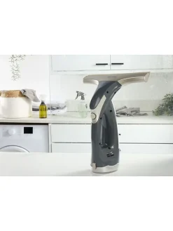 Fensterabzieher in Grau/ Gold