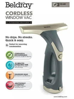 Fensterabzieher in Grau/ Gold