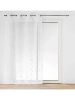 Fenstergardine in weiß