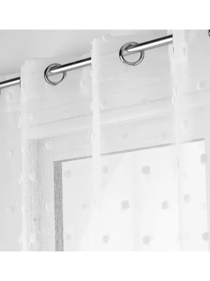 Fenstergardine in weiß