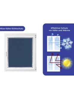 Fenster-Sonnenschutz in Blau - (L)114 x (B)94 cm
