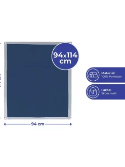Fenster-Sonnenschutz in Blau - (L)114 x (B)94 cm