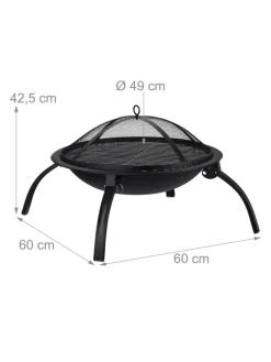 Feuerschale in Schwarz Ø 56,5 cm