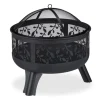 Feuerschale in Schwarz - (H)60 x Ø 60 cm
