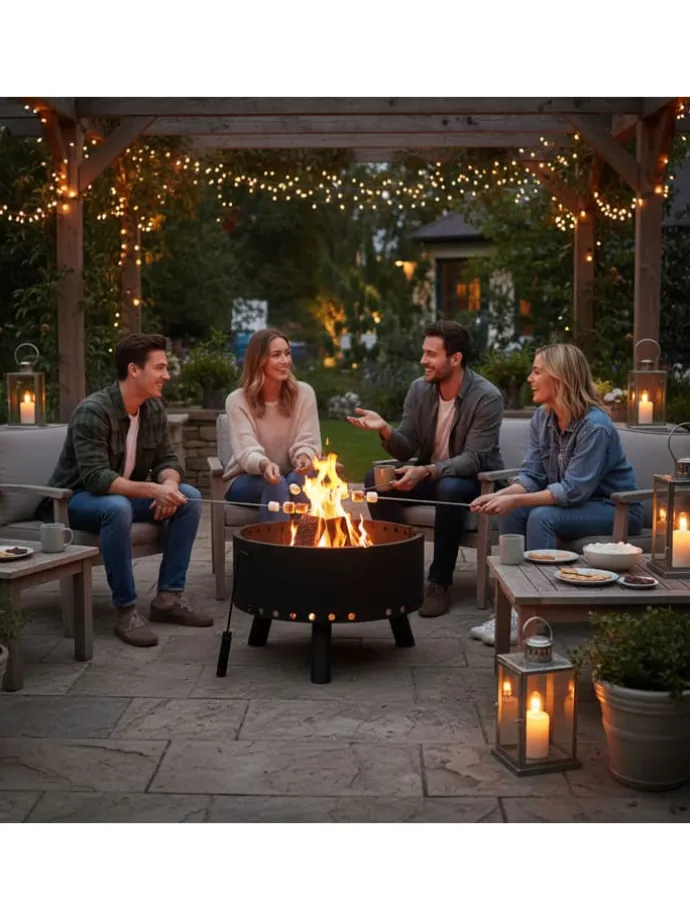 Feuerschale in Schwarz - Ø 58,5 cm