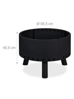 Feuerschale in Schwarz - Ø 58,5 cm