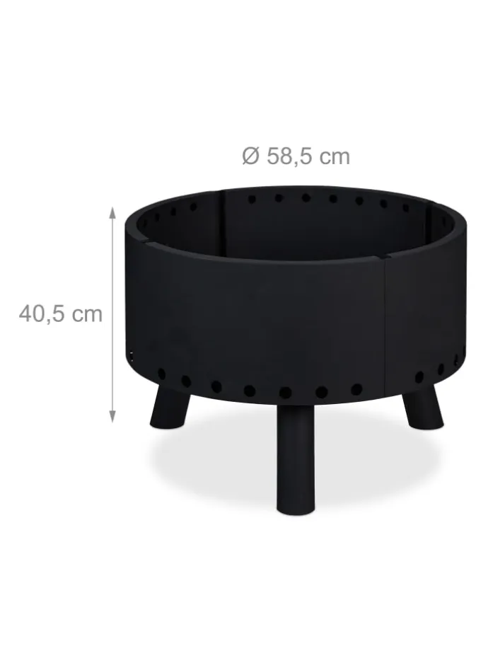 Feuerschale in Schwarz - Ø 58,5 cm