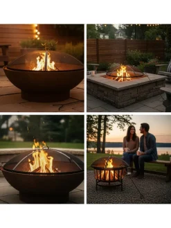 Feuerschalen-Funkenschutz in Schwarz - Ø 80 cm