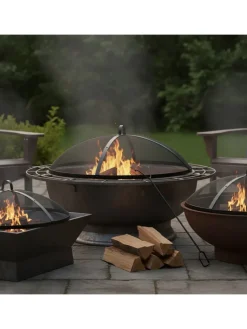 Feuerschalen-Funkenschutz in Schwarz - Ø 60 cm