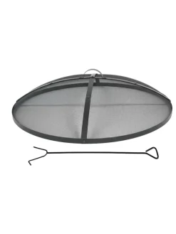 Feuerschalen-Funkenschutz in Schwarz - Ø 90 cm