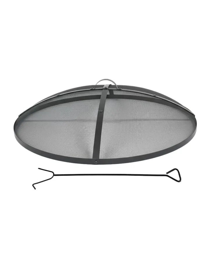 Feuerschalen-Funkenschutz in Schwarz - Ø 90 cm