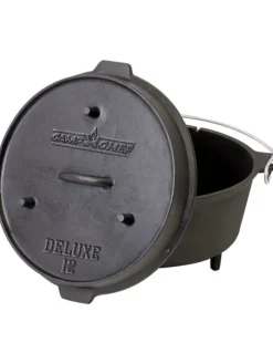 Feuertopf Gusseisen DELUXE 12" in schwarz