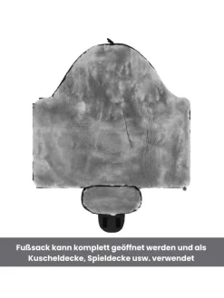Fillikid Winterfußsack Pamir TOP in Schwarz-Grau