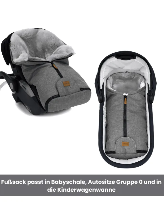 Fillikid Winterfußsack Pamir TOP in Hellgrau-Grau