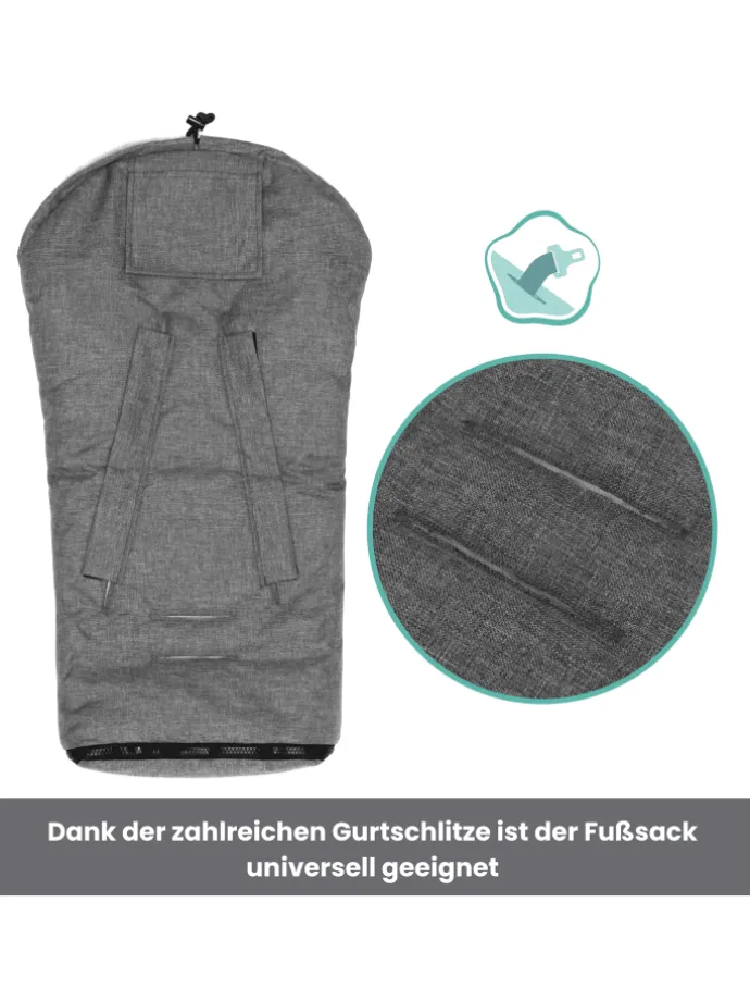 Fillikid Winterfußsack Pamir TOP in Hellgrau-Grau