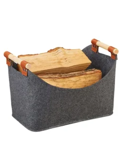 Filzaufbewahrungstasche in dunkelgrau