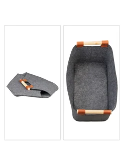 Filzaufbewahrungstasche in dunkelgrau