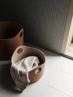 Filzkorb "Tiggy" in Hellbraun - (H)44 x Ø 42 cm