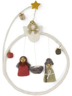 Filzkrippe in Bunt - Ø 36 cm