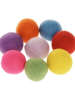Filzkugeln "Kunterbunt" in Bunt - 8 Stück - Ø 3 cm