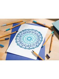 Fineliner ''STABILO point 88'' in Blau - 10 Stück