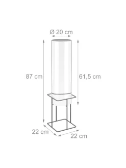Fischsäule in Transparent/ Grau